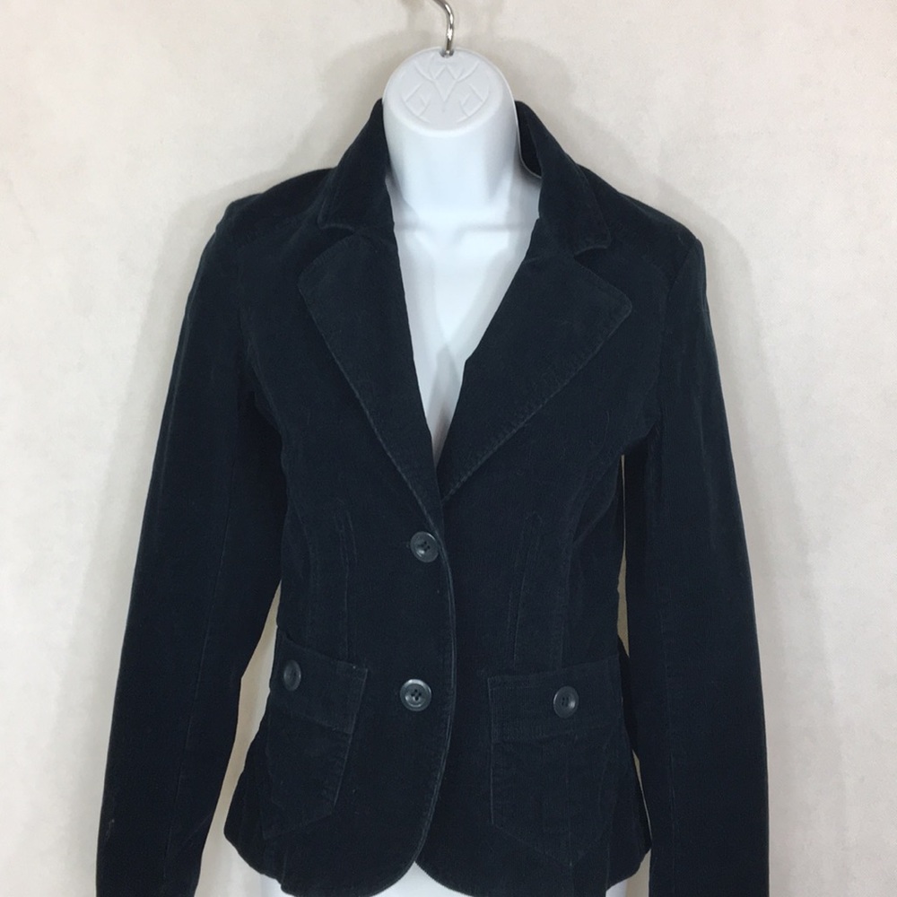 H&M Corduroy Blazer Size 4 Forest Green